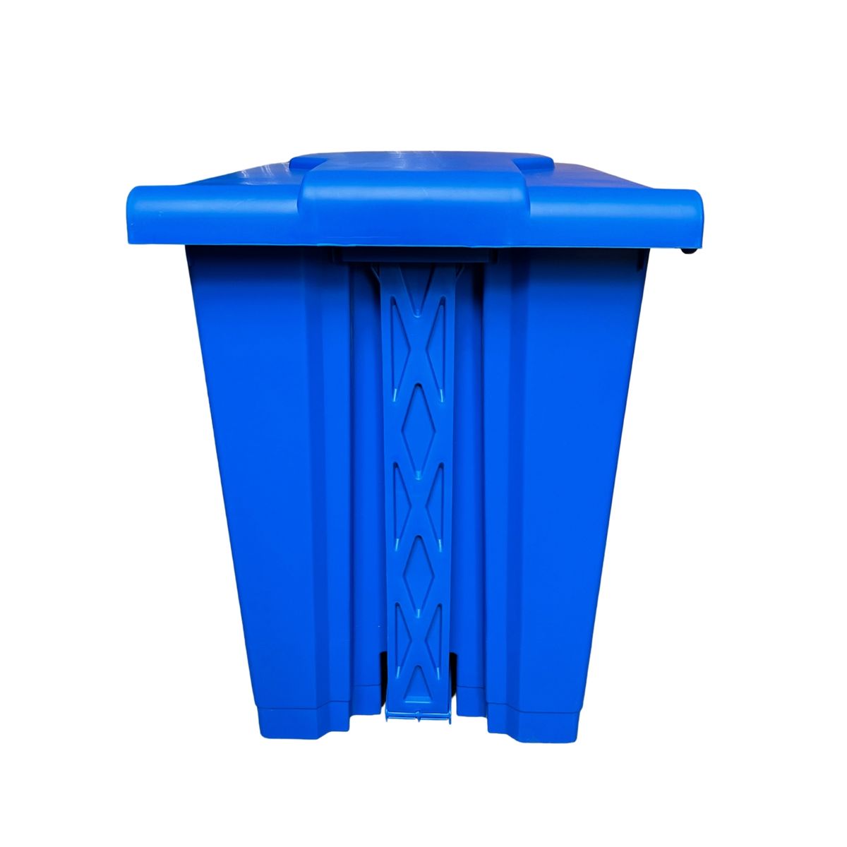 GENERICO - Contenedor de Basura PVC Con Tapa Y Pedal 60 Litros Azul