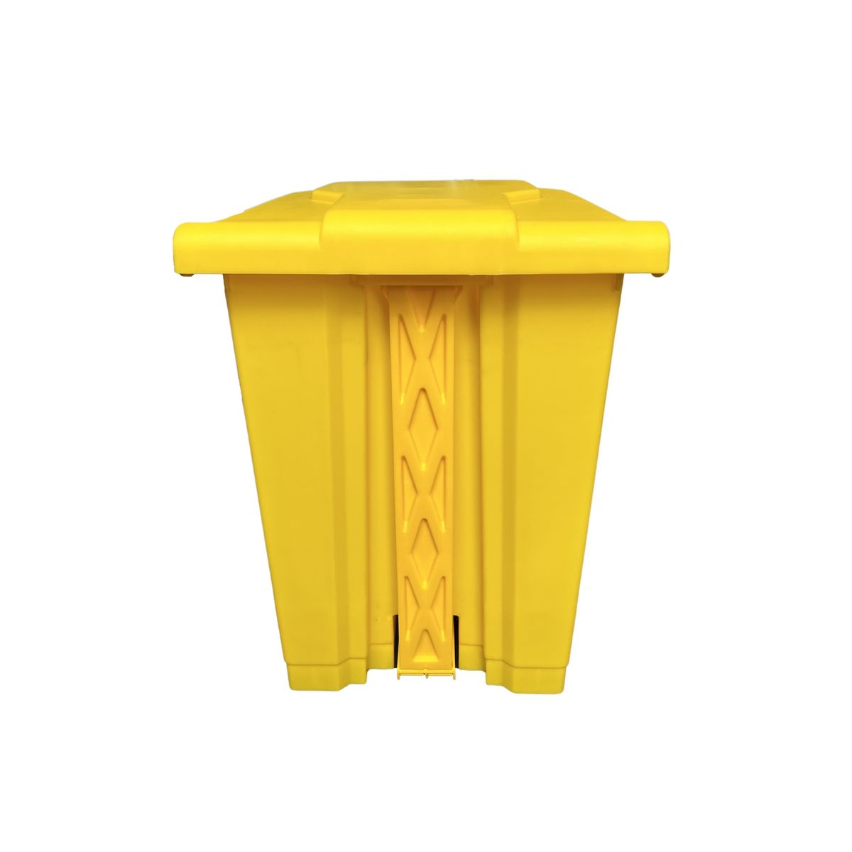 GENERICO - Contenedor de Basura PVC Con Tapa Y Pedal 60 Litros Amarillo