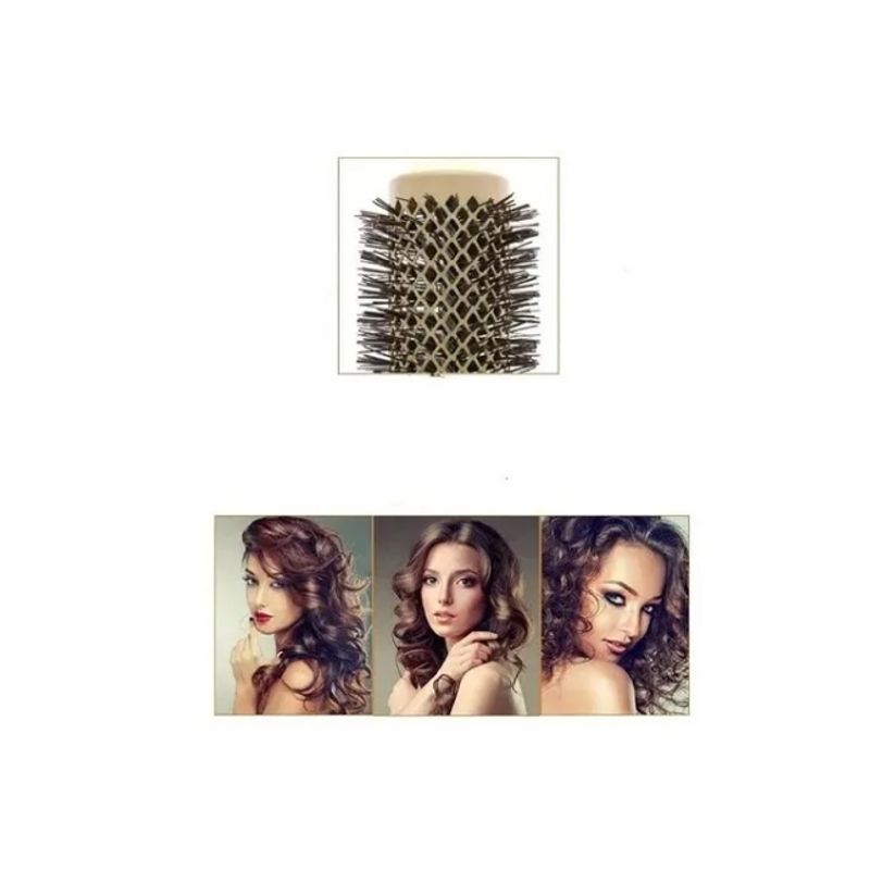 GENERICO - Cepillo Térmico Ceramic Brushing Alisado 43mm Dorado