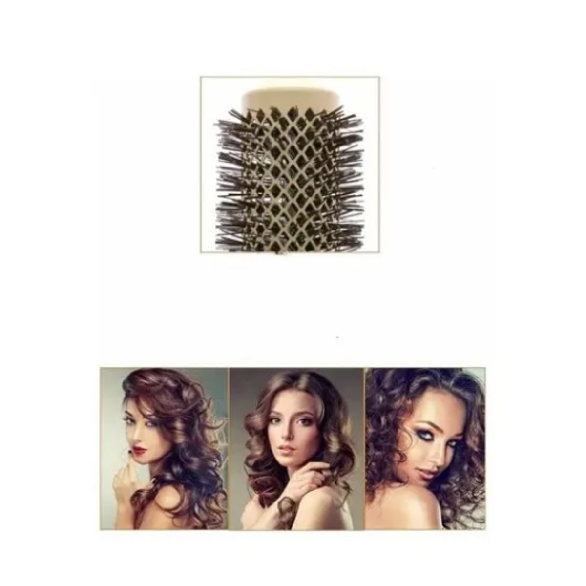 GENERICO - Cepillo Dorado Térmico Ceramic Brushing Alisado 45mm