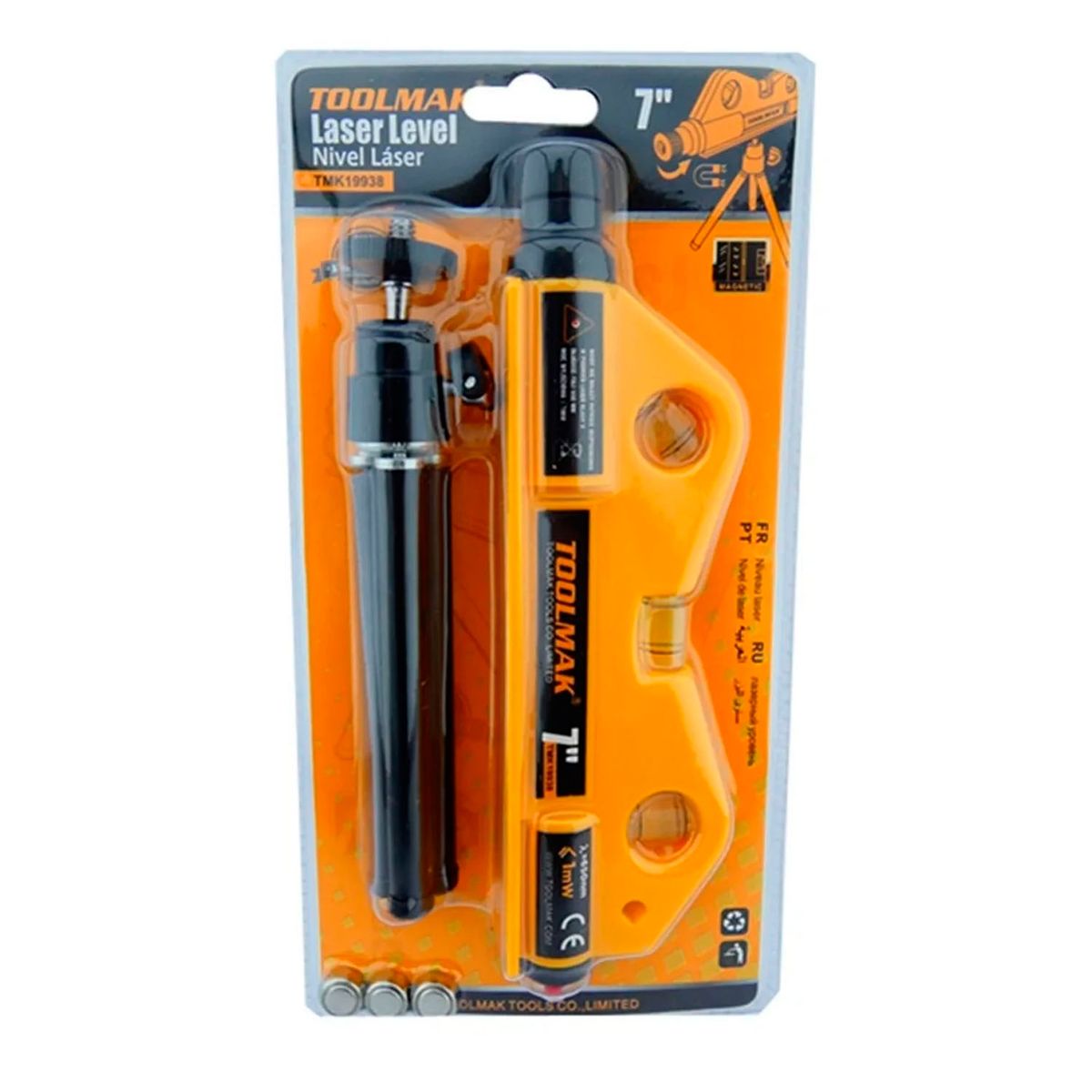 GENERICO - Mini Nivel Laser Con Tripode 7 Pulgadas Tmk19938