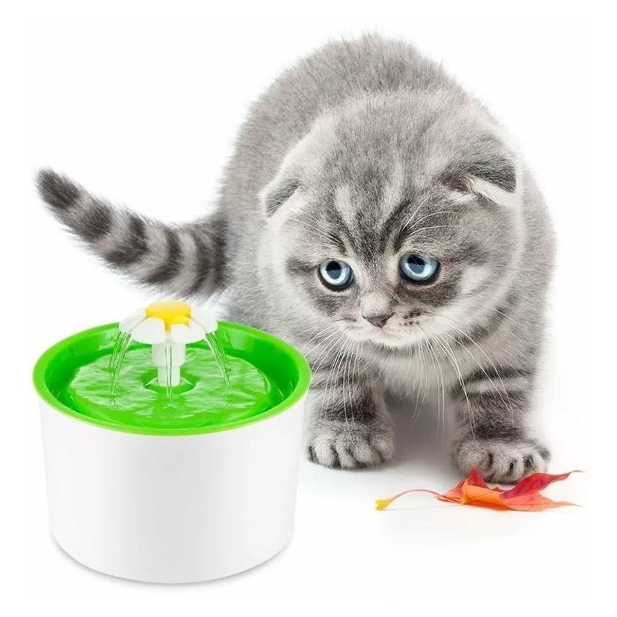 GENERICO - Bebedero Para Gatos Y Perros Fuente De Agua Con Flor