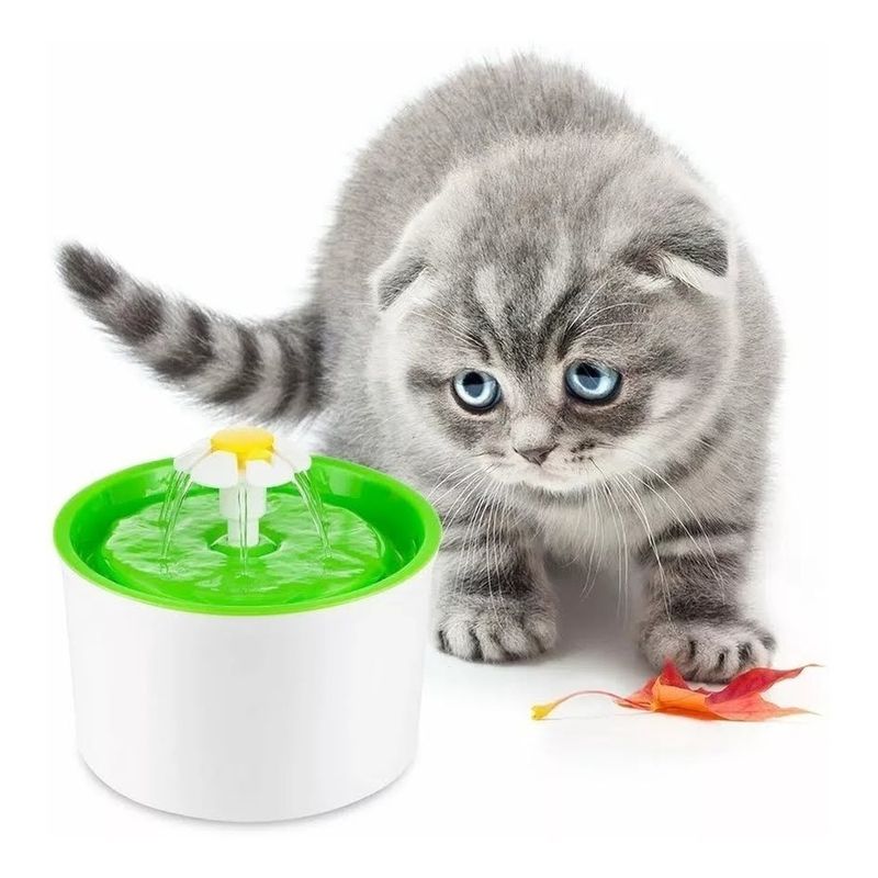 GENERICO - Bebedero Para Gatos Y Perros Fuente De Agua Con Flor.