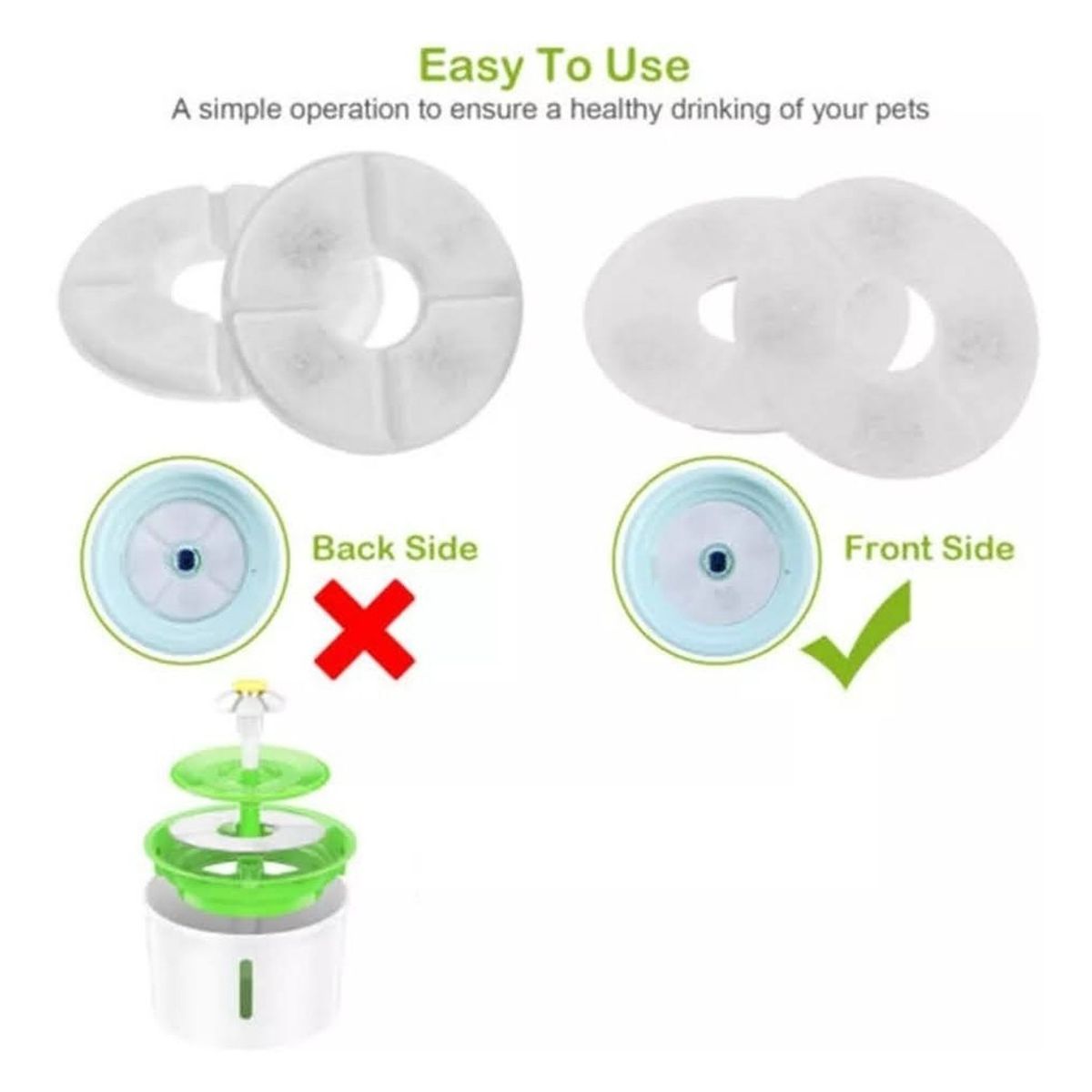 GENERICO - Bebedero Para Gatos Y Perros Fuente De Agua Con Flor