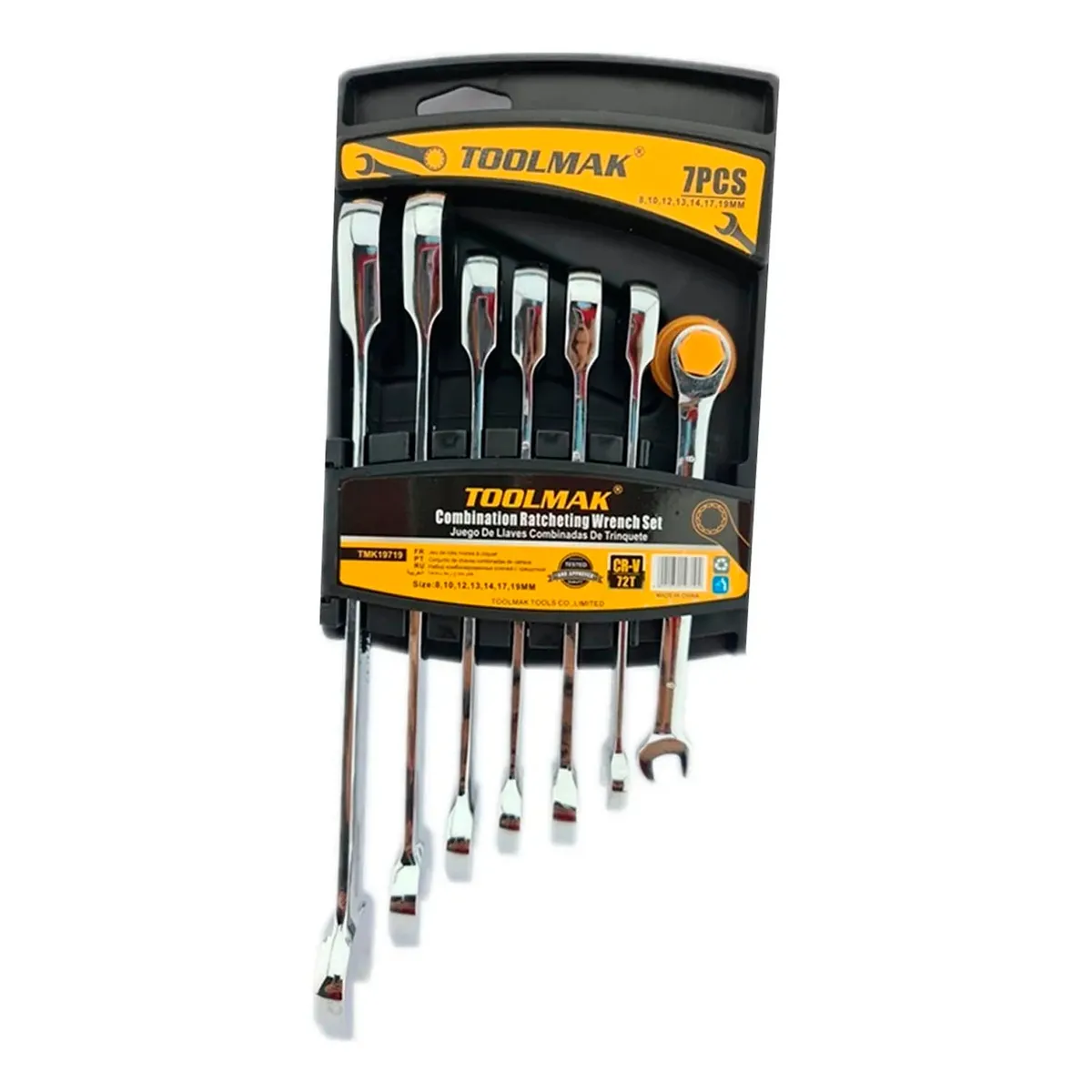 GENERICO - Juego De Llaves Punta Corona Con Chicharra 7 Piezas Toolmak