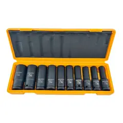 GENERICO - Juego Caja Dados Impacto 1/2 Pulgada 10 Piezas Toolmak