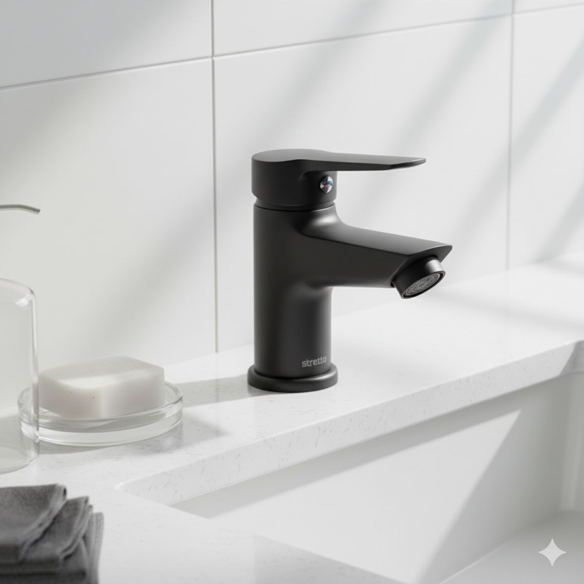 STRETTO - Monomando Llave Grifo Lavatorio Modelo Arezzo Marca Stretto