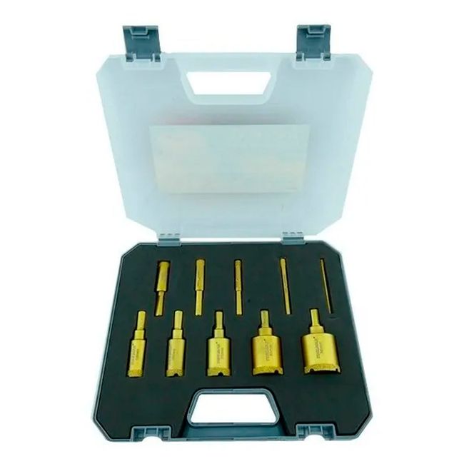 GENERICO - Brocas Copa P/ Ceramica Marmol Vidrio 6-35mm 10 Pcs Tmk19894