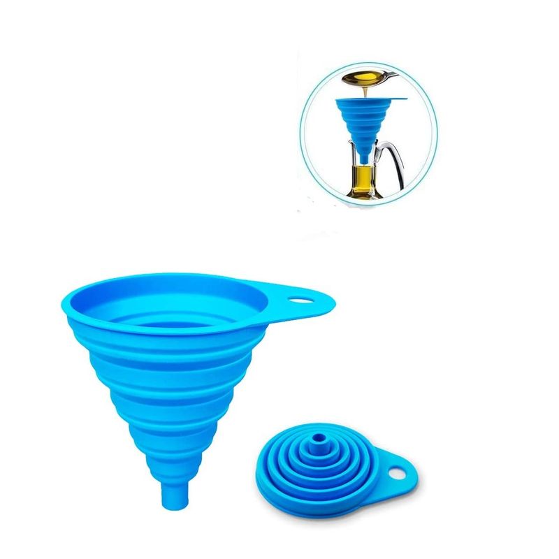 GENERICO - Pack x6 Embudo Plastico Embudo De Silicona Plegable Embudo Multiuso
