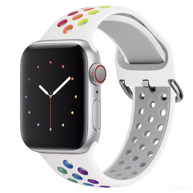 GENERICO - Correa Sport Deportiva Silicona para Apple Watch Todas las Series.