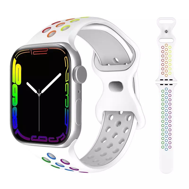 GENERICO - Correa Sport Deportiva Silicona para Apple Watch Todas las Series.