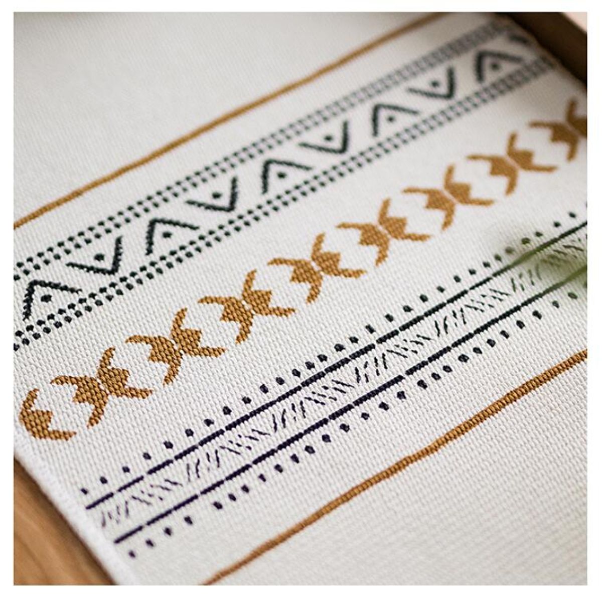 GENERICO - Camino de mesa Algodón de Lino 180x35cm