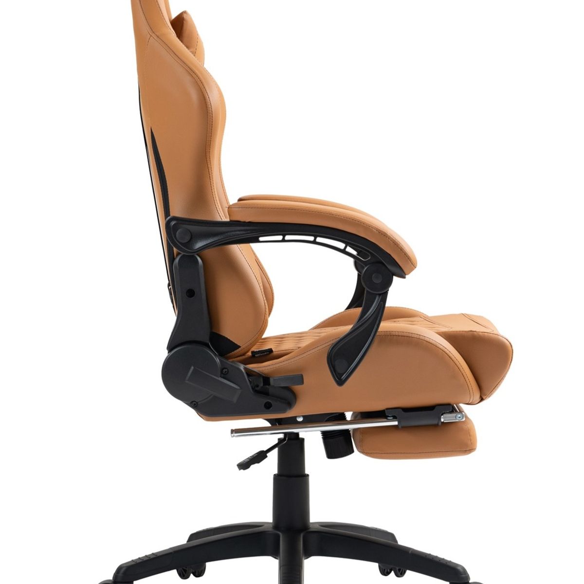 KRONE GAMING - Silla Gamer Escritorio Oficina Krone XL Masajeador y Apoyapiés - Camel