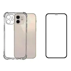 GENERICO - Carcasa Para iPhone 12 Y Lamina Mica Vidrio Completa