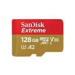 SANDISK - Micro sd 128gb extreme 160ms lectura mas adaptador