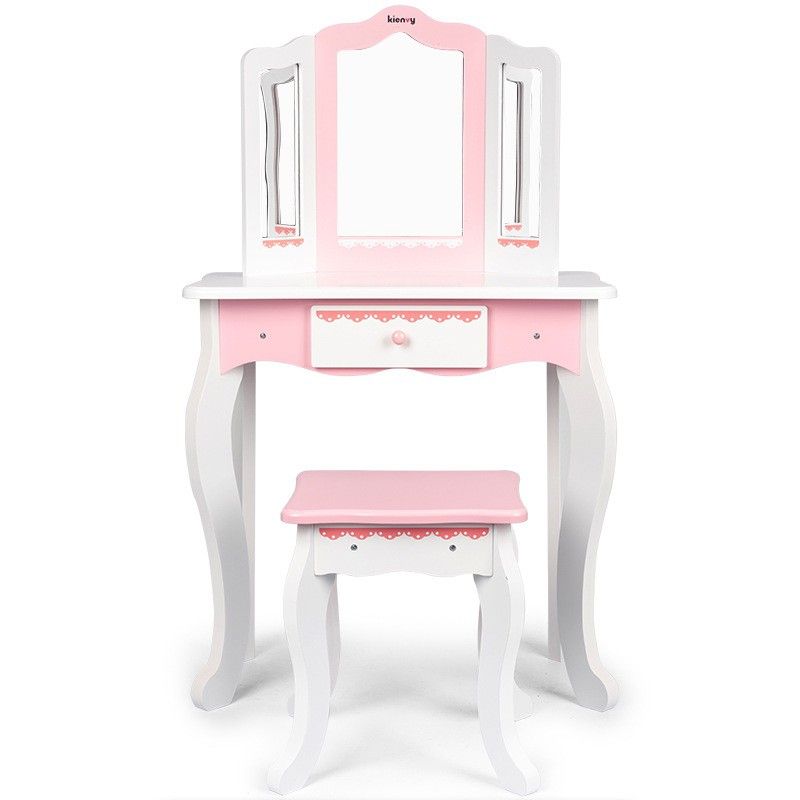PELLITOS - TOCADOR DE MADERA SOLIDA PARA PRINCESAS XL BLANCO