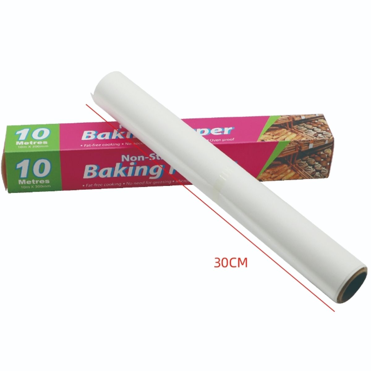 GENERICO - Rollo Papel Mantequilla 10 Metros Reposteria Cocina