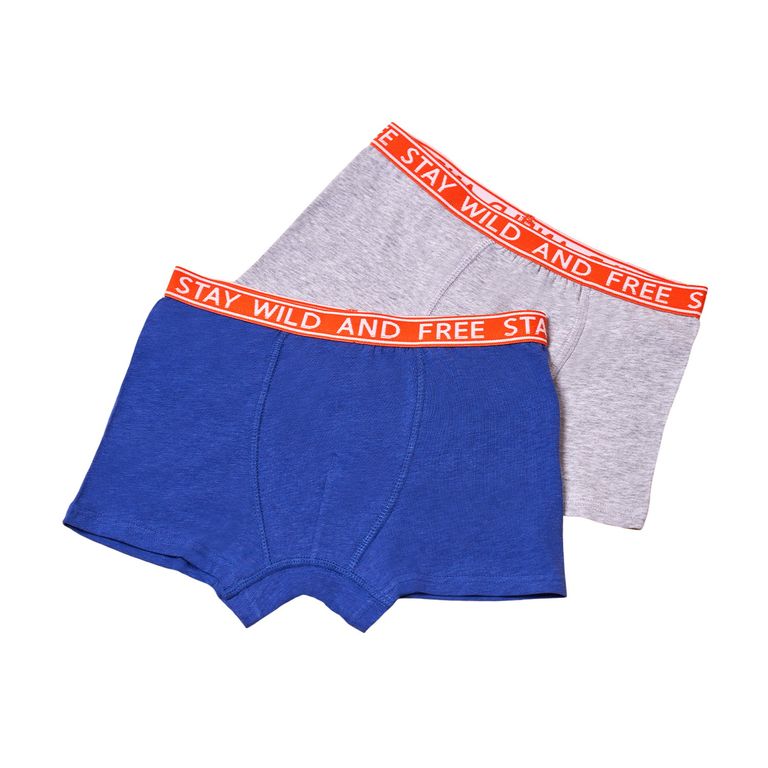 Pack2 Boxer Algodon Lycra Nino 5429 Azul 10