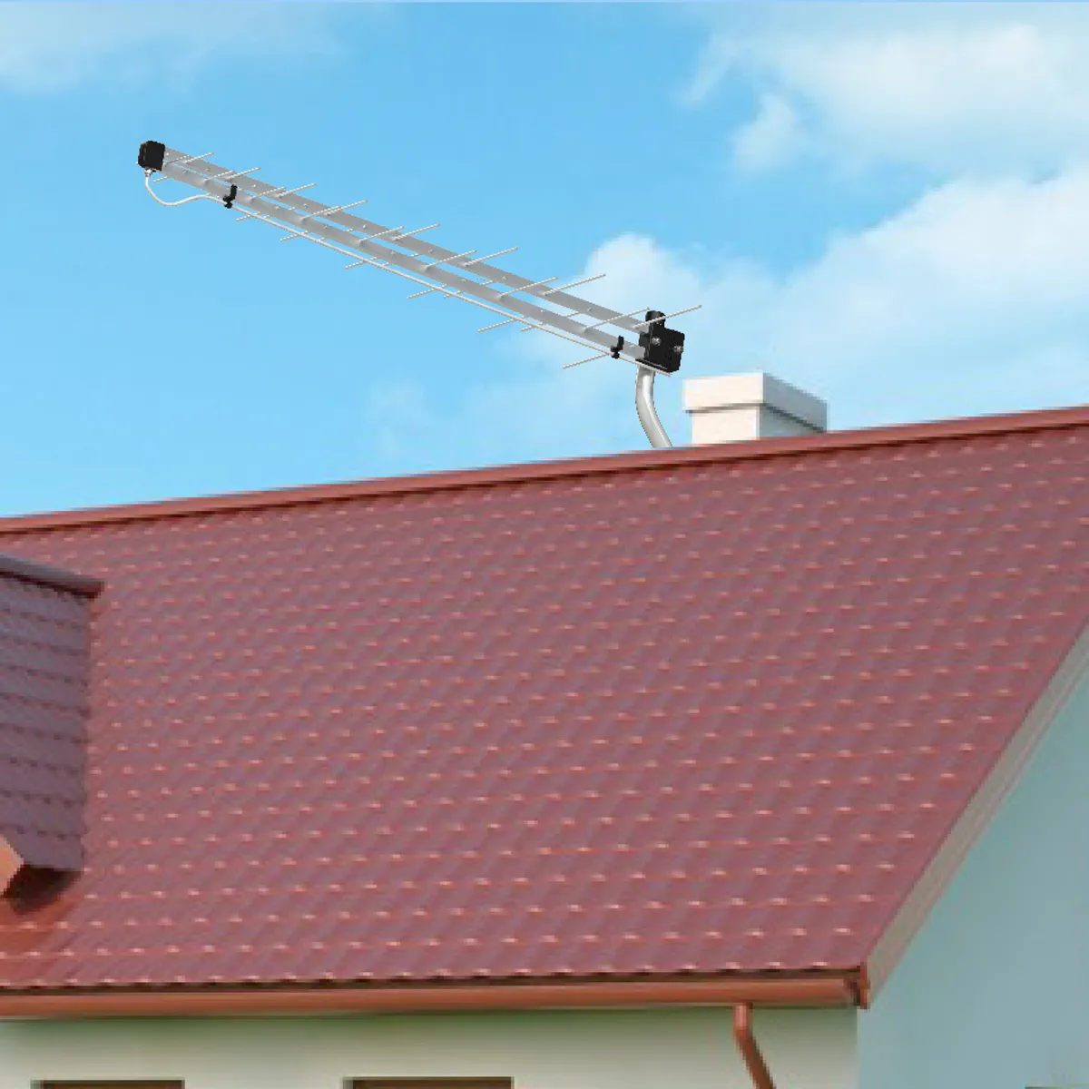 BRASFORMA - Antena HD Brasforma 18dbi + Mástil + 16m Cable de regalo  LTE3218K