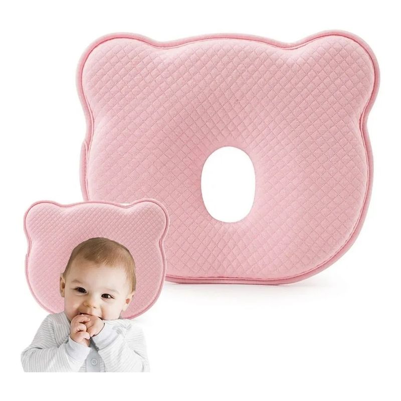 AIZO - AIZO Almohada Bebé Memory Foam Anti-Plagiocefalia AzulRosa