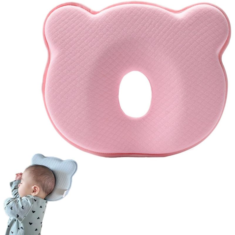 AIZO - Cojín Cabeza Plana Bebé Espuma de memoria rosa muebles de dormitorio