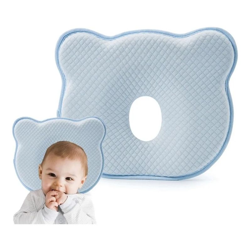 AIZO - AIZO Almohada Bebé Memory Foam Anti-Plagiocefalia AzulRosa
