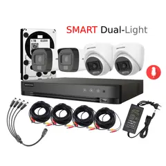 HIKVISION - Kit 4 Cámaras Smart Dual Light 2 Bala y 2 Domo