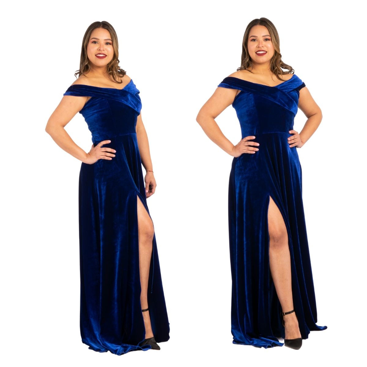 GENERICO - VESTIDO LARGO DE TERCIPELO IDEAL PARA FIESTA GALA MATRIMONIO