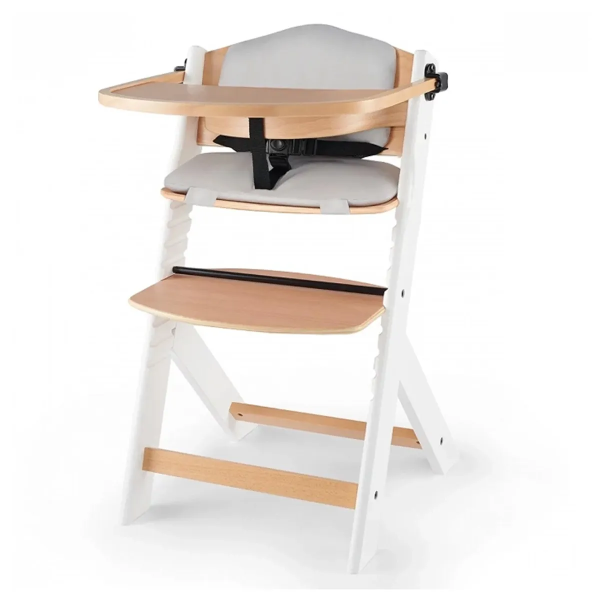 KINDERKRAFT - Silla de comer Evolutiva ENOCK Wood Blanco KINDERKRAFT