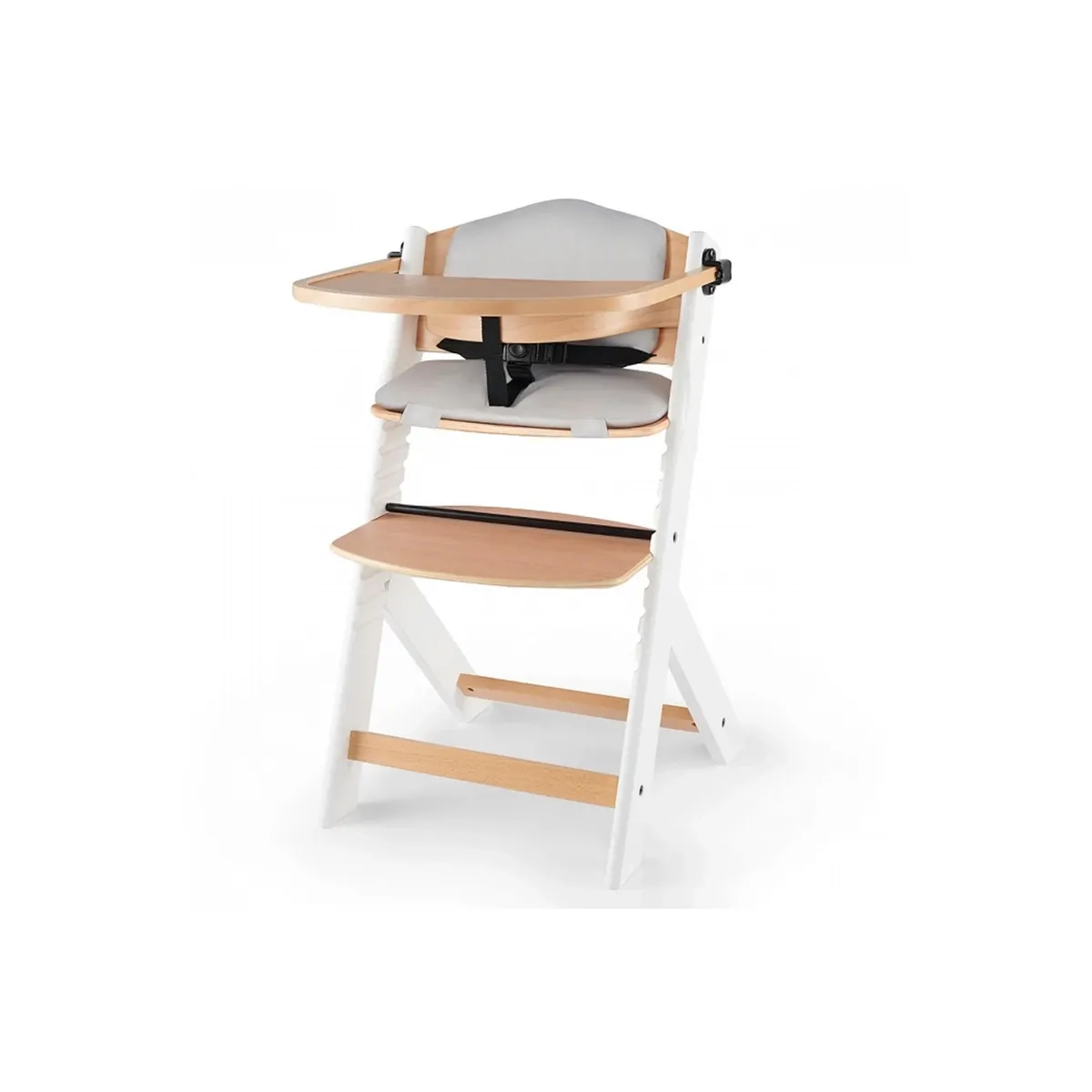 KINDERKRAFT - Silla de comer Evolutiva ENOCK Wood Blanco KINDERKRAFT