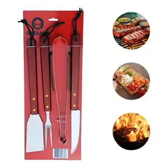 COSAS CASA - Set Parrillero De 4 Utensilios Para Barbarcoa