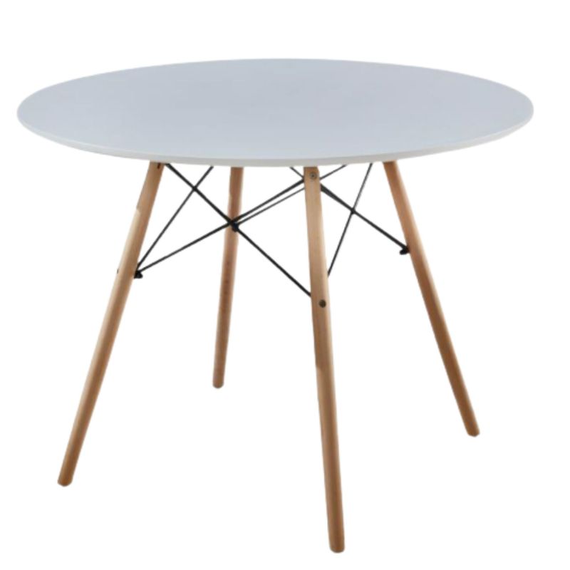 SM - Mesa de comedor Eames Redonda BLANCO 80 cm diámetro