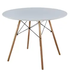 SM - Mesa de comedor Eames Redonda BLANCO 80 cm diámetro
