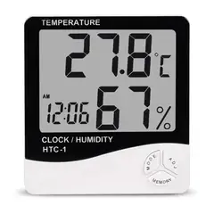 GENERICO - Termómetro Digital Reloj Higrometro Humedad Ambiental