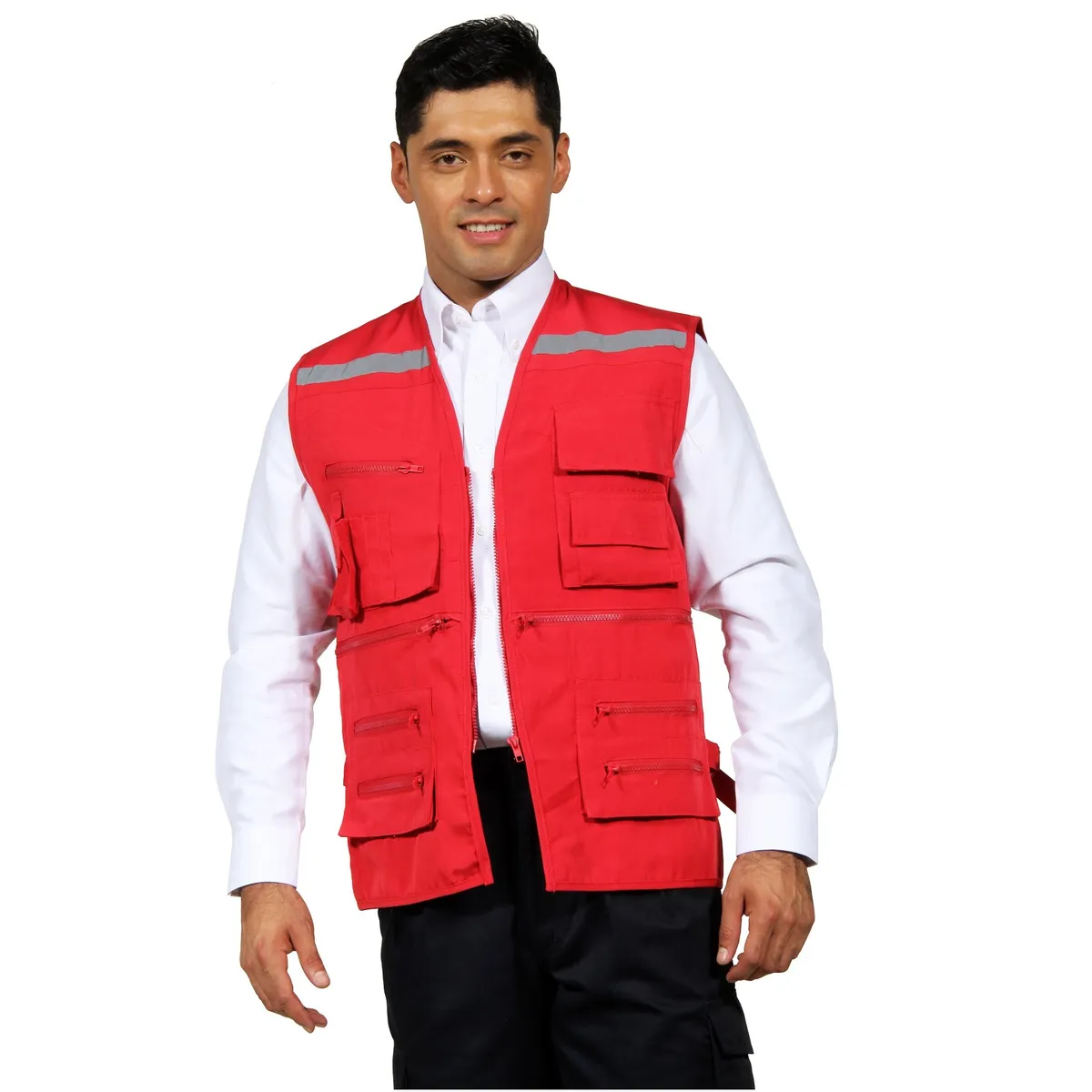 90 GRADOS - CHALECO GEOLOGO ROJO UNISEX