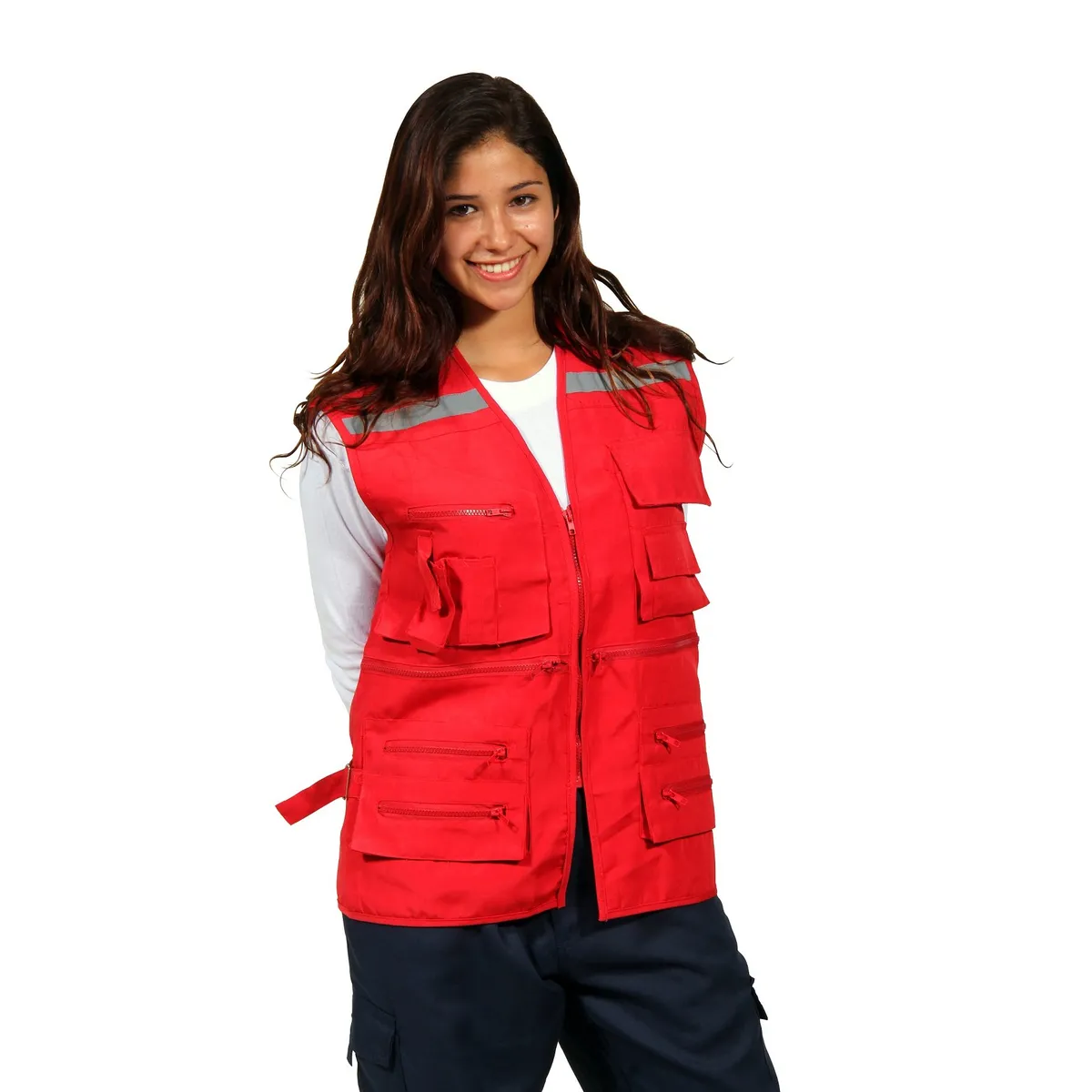 90 GRADOS - CHALECO GEOLOGO ROJO UNISEX