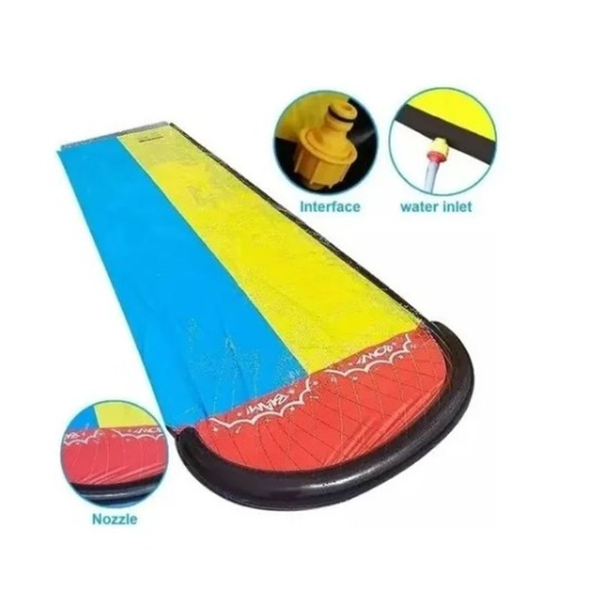 IRM - Tobogán Acuático Deslizador Agua Carril Carrera Niños Verano