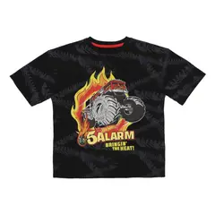 HOT WHEELS - POLERA MANGA CORTA HOTWHEELS NEGRO