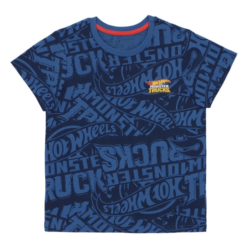 HOT WHEELS - POLERA MANGA CORTA HOTWHEELS AZUL