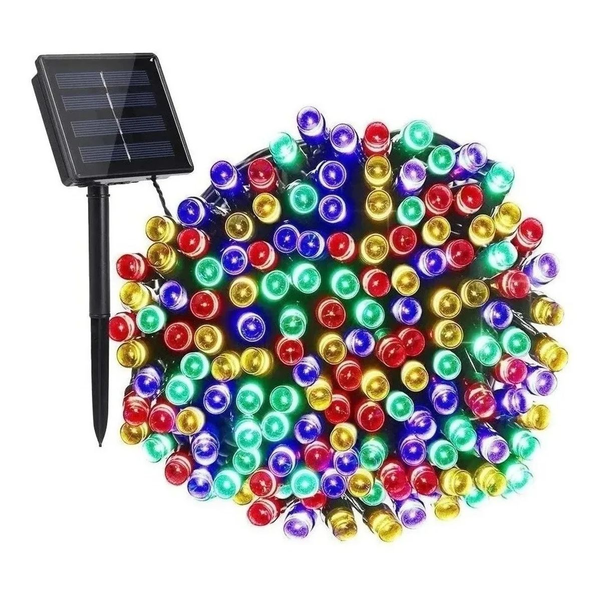 GENERICO - Guirnalda Luces Exterior Cascada Luces Solares Navidad 11m