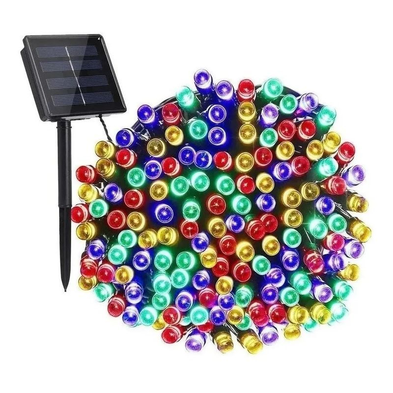 GENERICO - Guirnalda Luces Exterior Cascada Luces Solares Navidad 11m