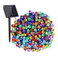 GENERICO - Guirnalda Luces Exterior Cascada Luces Solares Navidad 11m