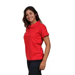 90 GRADOS - Polera Pique Mujer Manga Corta Roja