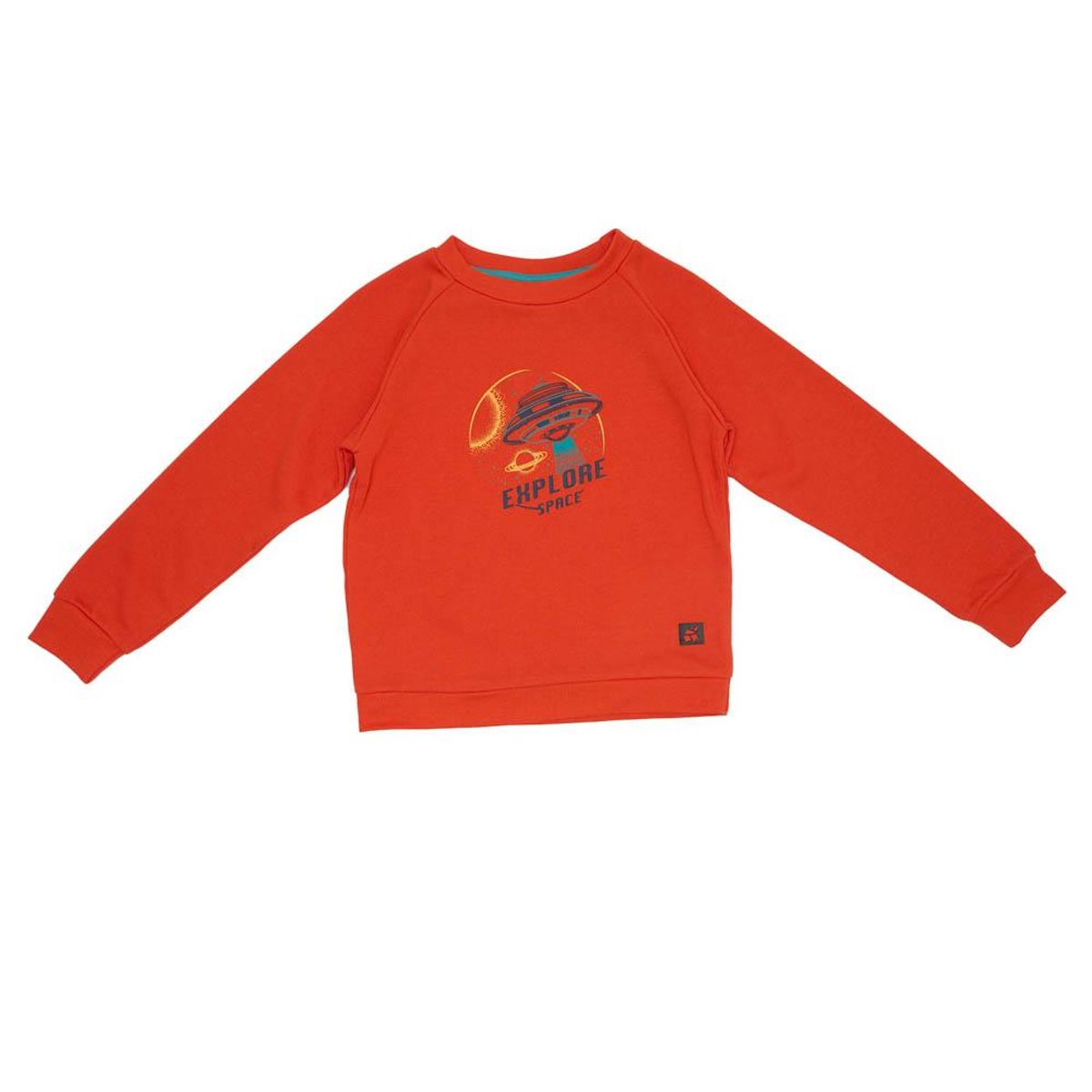 PILLIN - Polerón Crew Algodón Invierno Niño Naranja PILLIN
