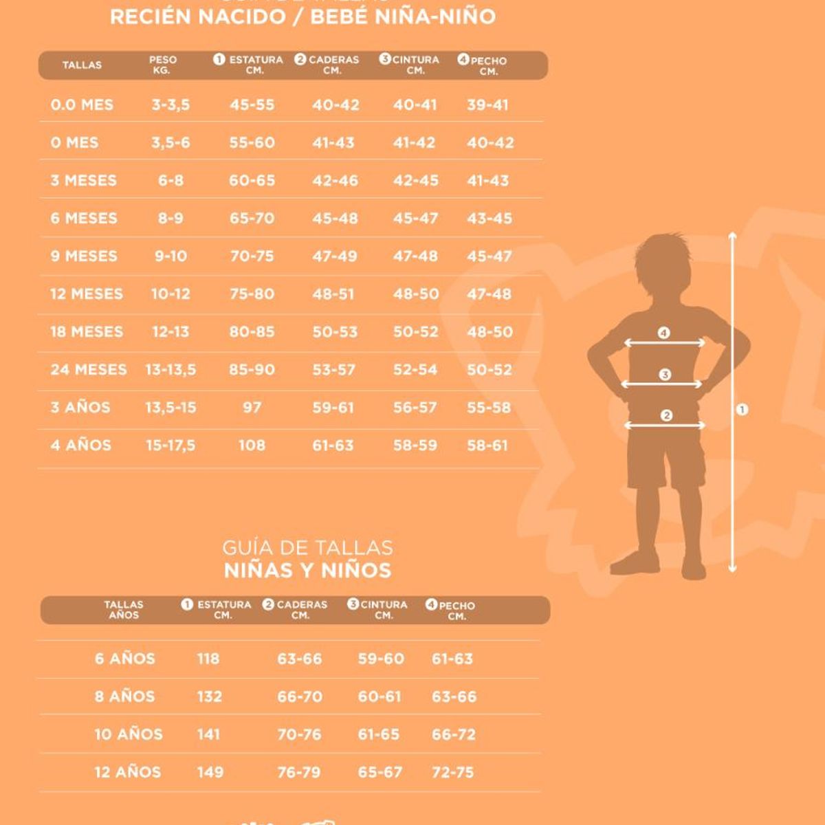 PILLIN - Polerón Crew Algodón Invierno Niño Naranja PILLIN