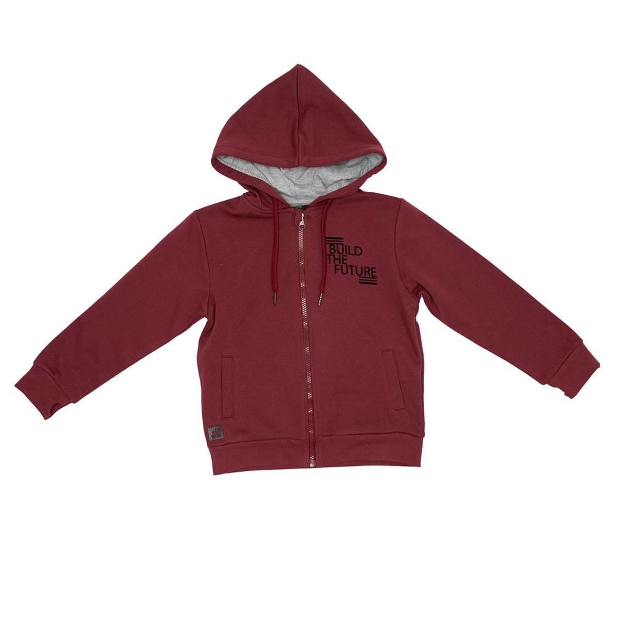 PILLIN - Polerón Cierre Algodón Invierno Niño Burdeo PILLIN