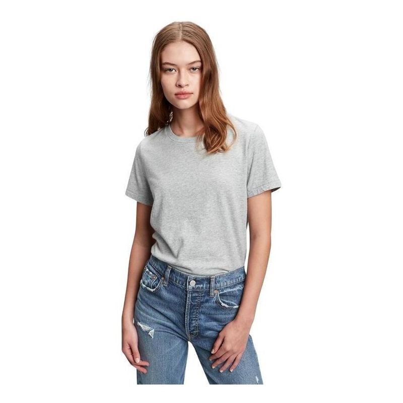 GAP - Polera Manga Corta Cuello Redondo Gris GAP