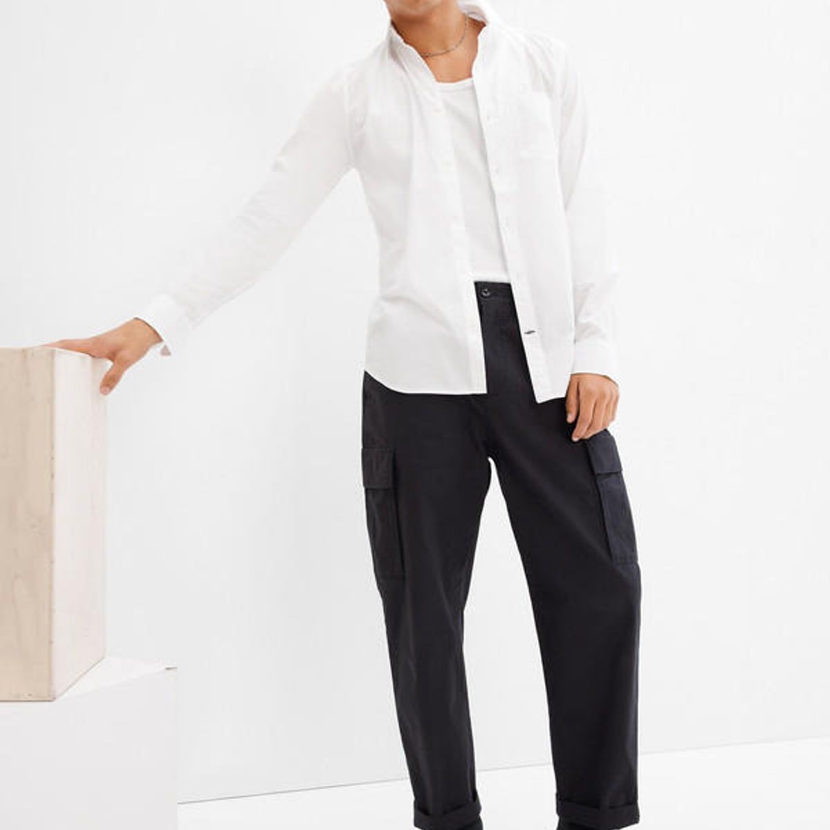 GAP - Camisa Poplin Blanco GAP