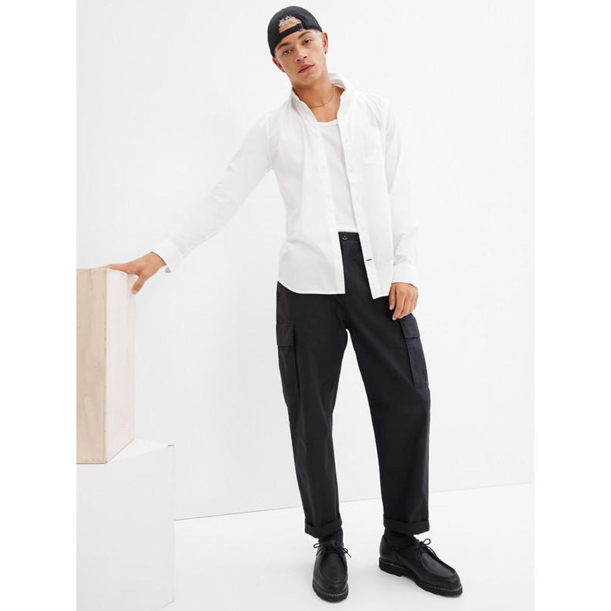 GAP - Camisa Poplin Blanco GAP