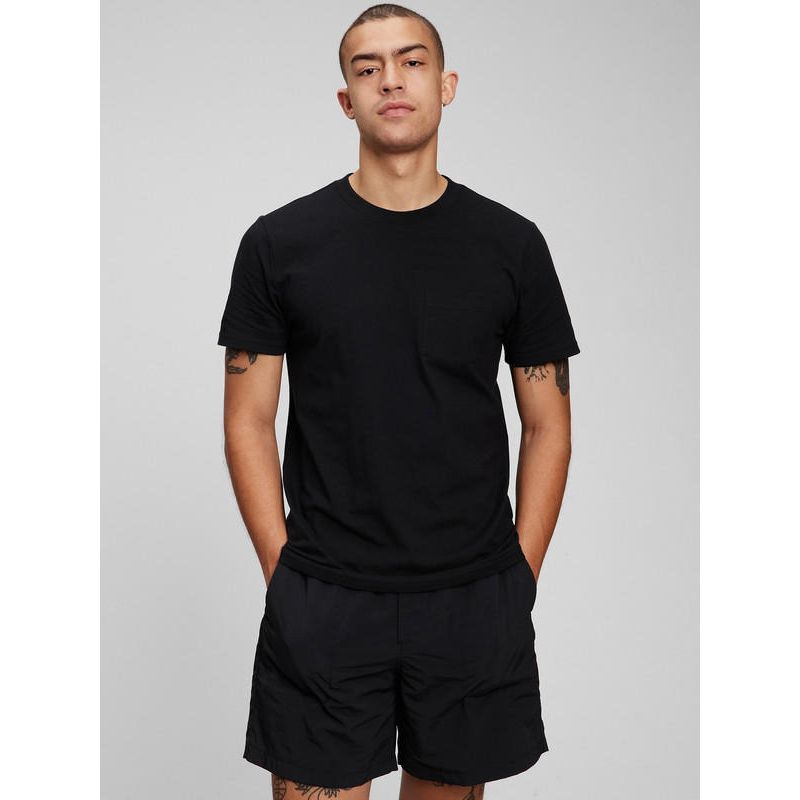 GAP - Polera Manga Corta Bolsillo Negro GAP